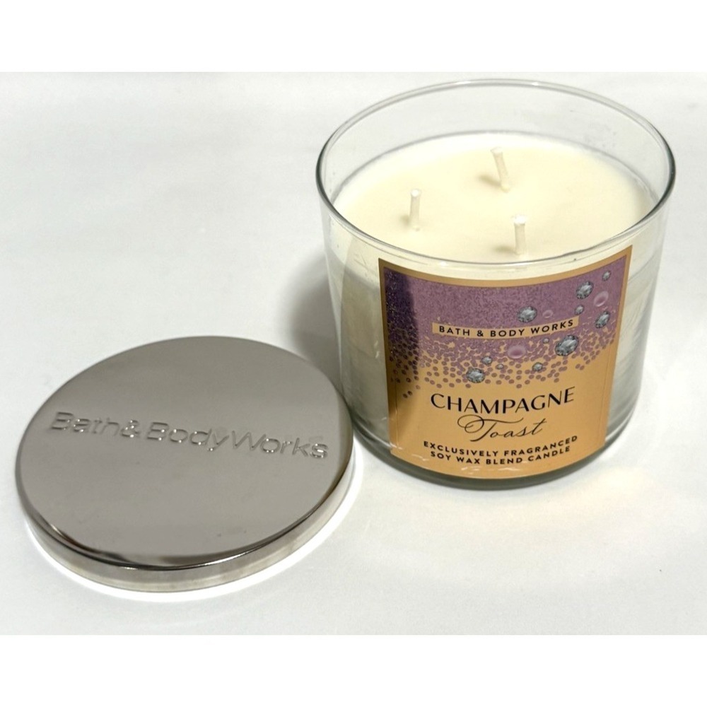 Bath & Body Works 3 Wick Scented Candle Champagne Toast